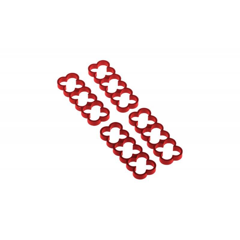 Alphacool Eiskamm Alu X12 - 4mm red - 4 pcs