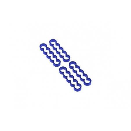 Alphacool Eiskamm Alu X5 Flat - 4mm blue - 4 pcs