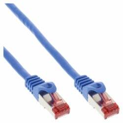 InLine® Patch Cable, S/FTP (PiMf), Cat.6,250MHz, PVC, copper, blue, 0,25m