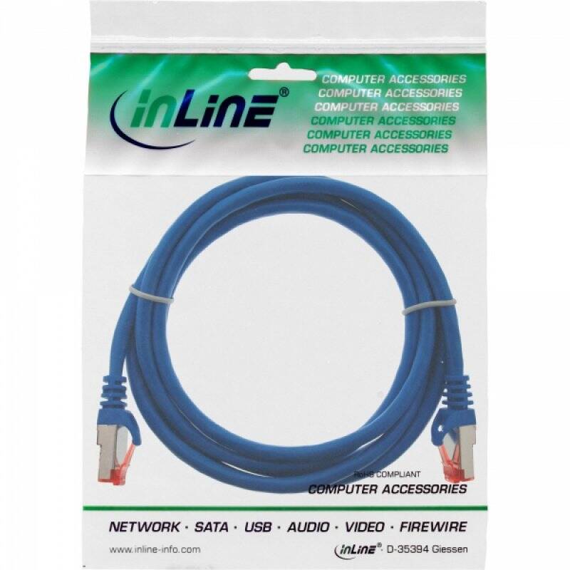 InLine 4043718072675 networking cable Blue 0.25 m Cat6 S/FTP (S-STP)
