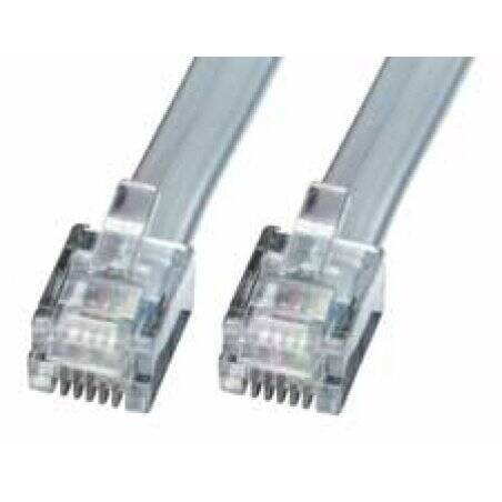 LINDY RJ-11/6 Cable silver