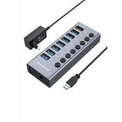 GRAUGEAR G-HUB71-A hub & concentrateur USB 3.2 Gen 1 (3.1 Gen 1) Type-A 5000 Mbit/s