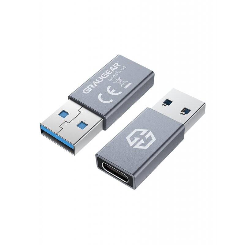 GRAUGEAR G-AD-CTA-10G changeur de genre de câble USB-A USB-C Argent