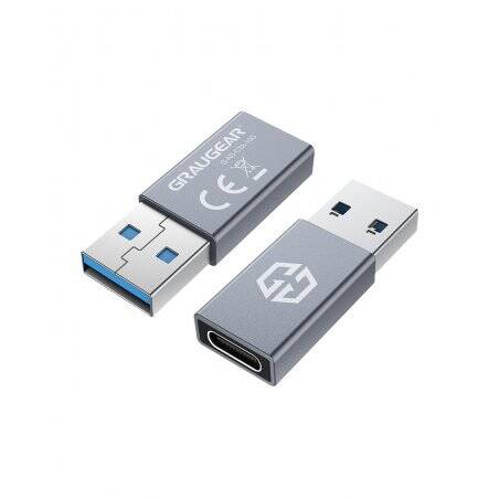 GRAUGEAR G-AD-CTA-10G changeur de genre de câble USB-A USB-C Argent