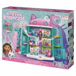 Gabby's Dollhouse Purrfect Dollhouse with 2 Toy Figures, 8 Furniture Pieces, 3 Accessories, 2 Deliveries and Sounds, Kid