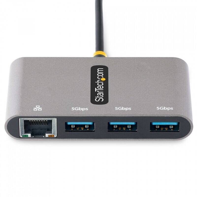 StarTech.com Hub USB-C à 3 ports avec Ethernet - 3x USB-A - USB 3.0 5Gbps - Alimentation par Bus - Hub USB Thunderbolt 