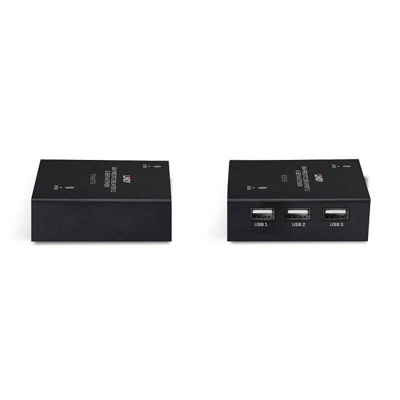 Lindy 300m Fibre Optic DisplayPort 1.2 USB KVM Extender