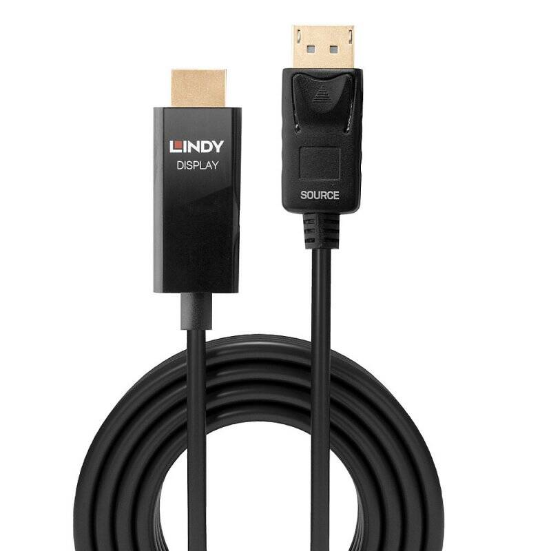 Lindy 40925 câble vidéo et adaptateur 1 m DisplayPort HDMI Noir