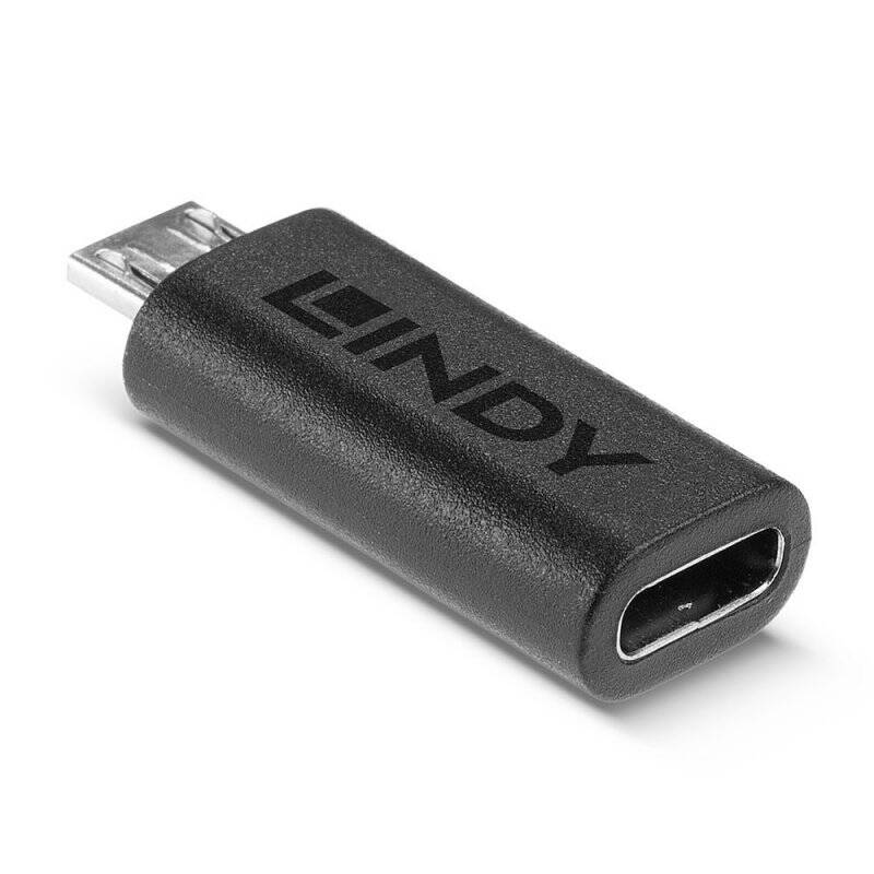 Lindy 41903 changeur de genre de câble USB Type C USB Type Micro-B Noir