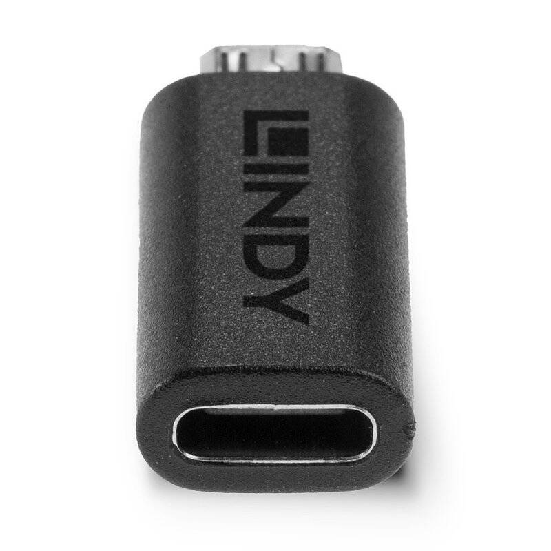 Lindy 41903 changeur de genre de câble USB Type C USB Type Micro-B Noir