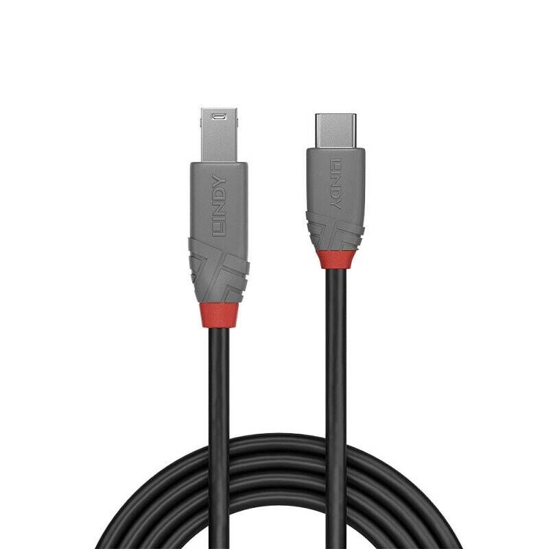 Lindy 3m USB 3.2 Type C to B Cable, Anthra Line