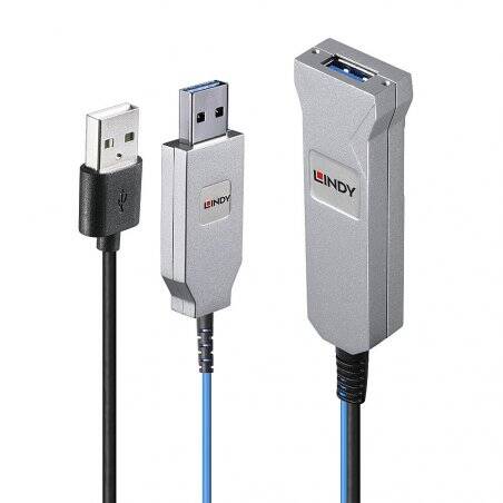 LINDY 30m Fibre Optic USB 3.0 Cable