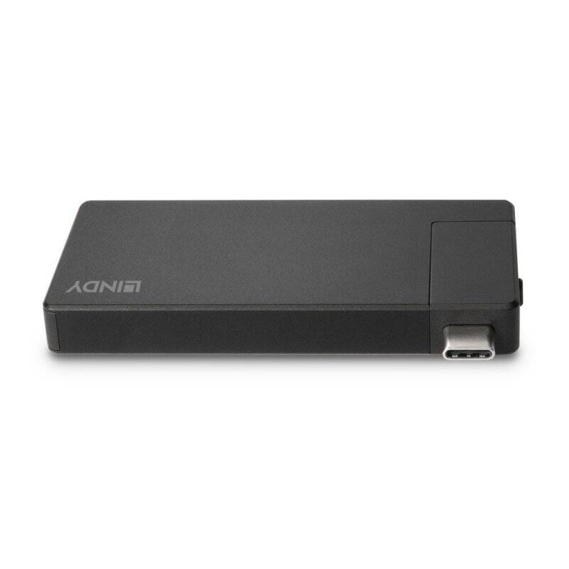 Lindy DST-Micro Wired USB 3.2 Gen 1 (3.1 Gen 1) Type-C Black