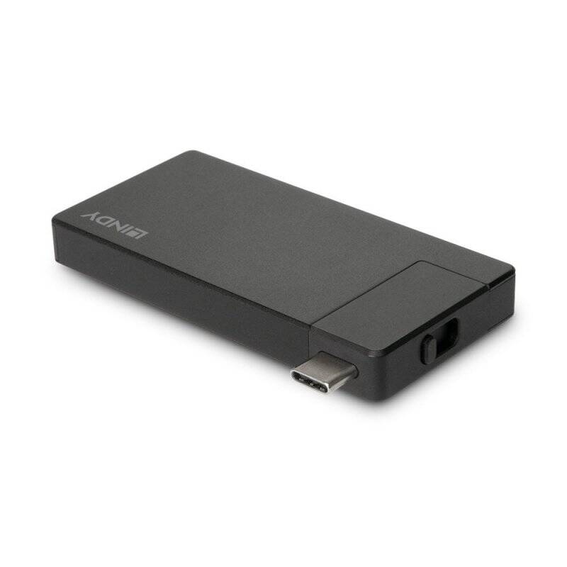 Lindy DST-Micro Wired USB 3.2 Gen 1 (3.1 Gen 1) Type-C Black