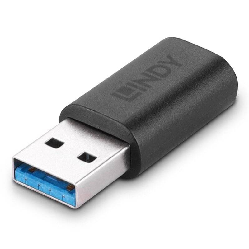 Lindy 41904 cable gender changer USB 3.2 Type A USB 3.2 Type C Black