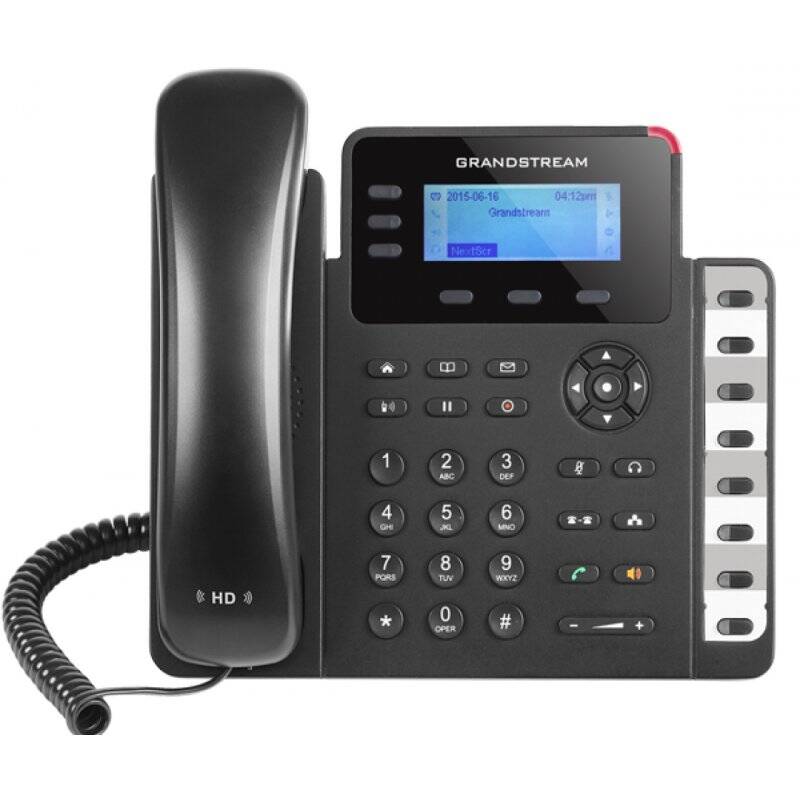 Grandstream Networks GXP1630 téléphone fixe Noir, Gris 3 lignes LCD