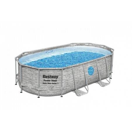 Bestway 56714 above ground pool Framed pool Oval 7250 L Brown