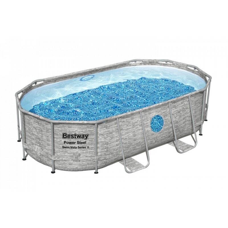 Bestway 56714 above ground pool Framed pool Oval 7250 L Brown
