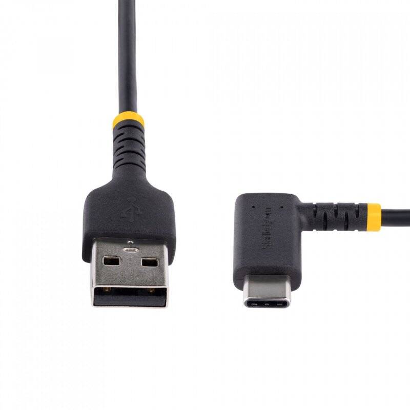 StarTech.com Câble USB A vers USB C de 2m - Câble de Chargement USB C Noir - Fibre Aramide Robuste - Chargeur Rapide U
