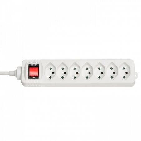 LINDY Mains 7 way gang socket Swiss