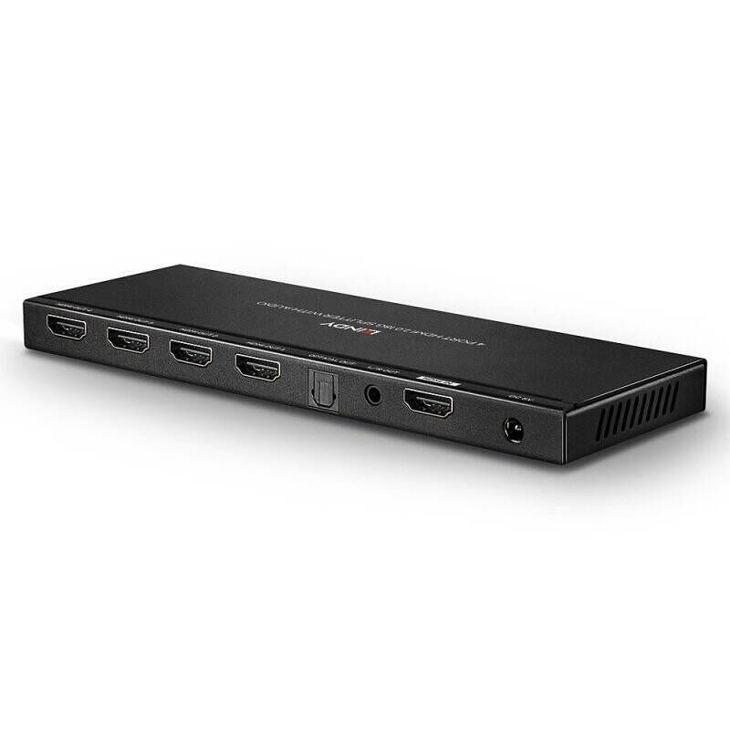 LINDY 4 Port HDMI 2.0 18G Splitter Audio