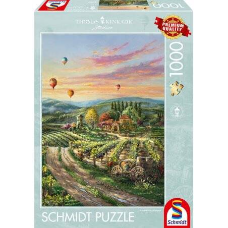 Schmidt Spiele Thomas Kinkade Studios: Peaceful Valley Vineyard Jeu de puzzle 1000 pièce(s) Paysage
