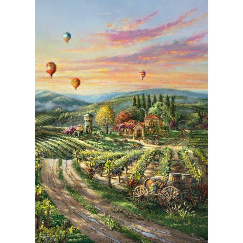 Schmidt Spiele Thomas Kinkade Studios: Peaceful Valley Vineyard Jigsaw puzzle 1000 pc(s) Landscape