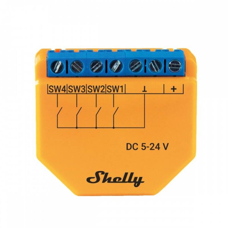 Home Shelly Relais "Plus i4 DC" WLAN Szenenaktivierer BT
