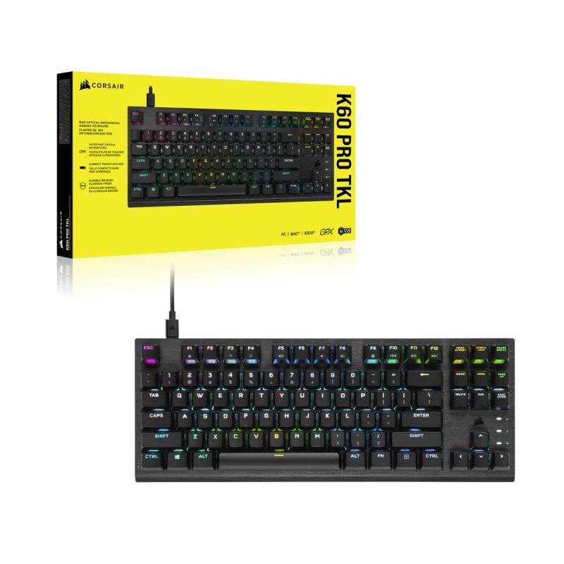 Corsair K60 PRO clavier USB QWERTY Allemand Noir