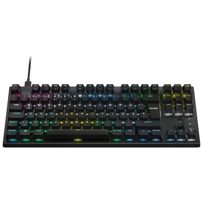 Corsair K60 PRO TKL optisch-mechanische Gaming-Tastatur, RGB-Beleuchtung, Corsair OPX - schwarz