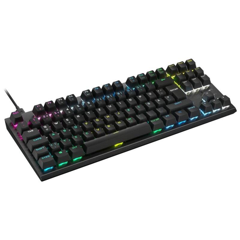 Corsair K60 PRO TKL optisch-mechanische Gaming-Tastatur, RGB-Beleuchtung, Corsair OPX - schwarz