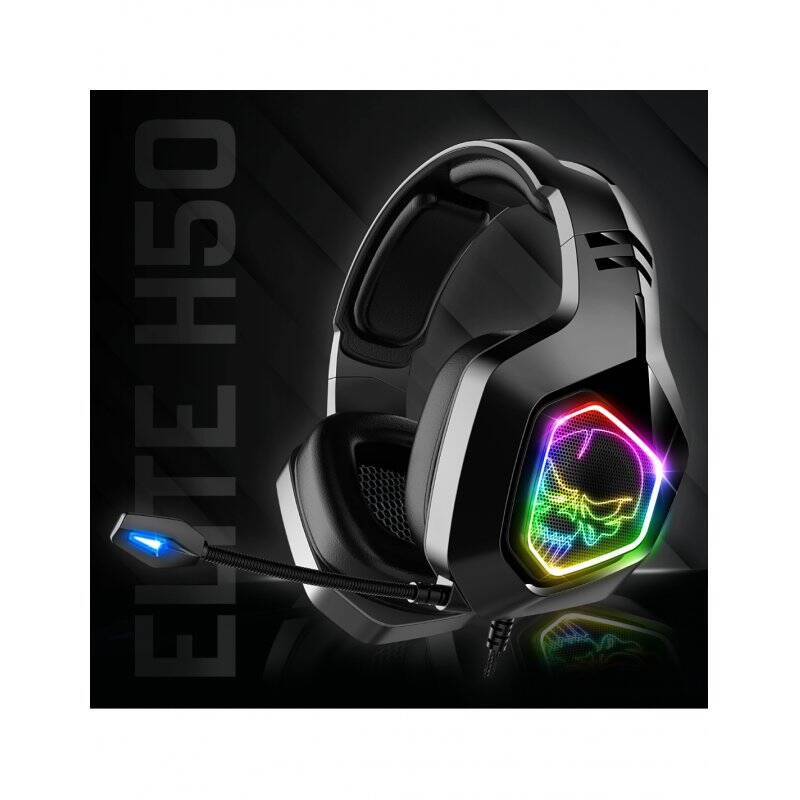 Spirit of Gamer ELITE-H50 DARK EDITION Headset Wired Head-band Gaming Black