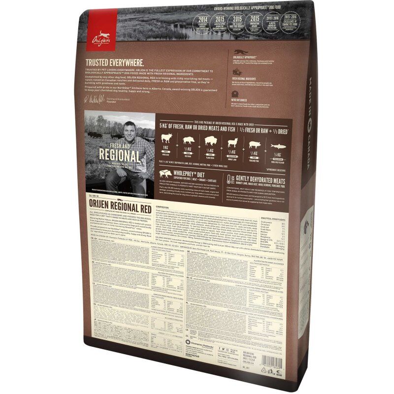 Orijen Regional Red 11.4 kg Adult Beef, Lamb, Pork