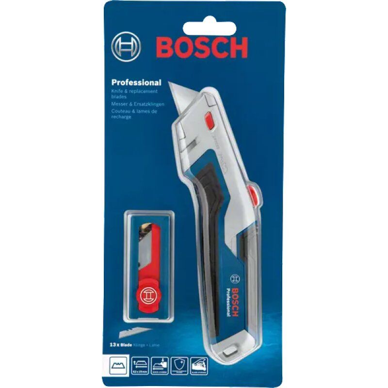 Bosch 1 600 A02 7M5 couteau à lame rétractable Bleu Couteau rasoir