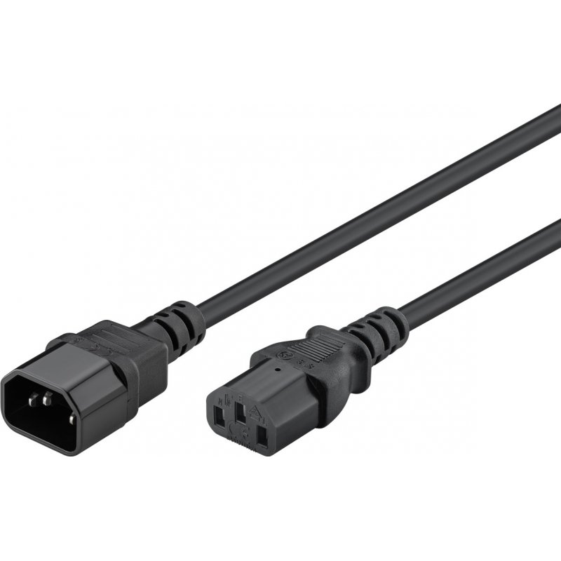Goobay 50081 power cable Black 2 m IEC C14 IEC C13