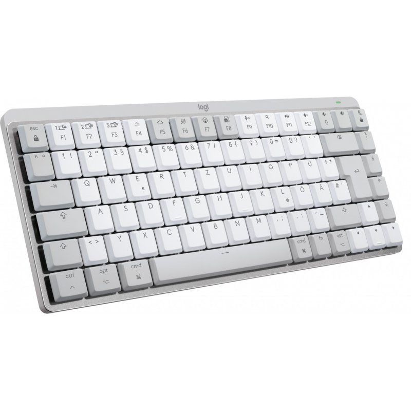 Logitech MX Mini Mechanical for Mac clavier Bluetooth QWERTZ Allemand Gris, Blanc