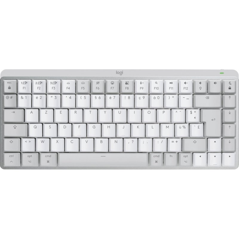 Logitech MX Mini Mechanical for Mac clavier Bluetooth AZERTY Français Gris, Blanc