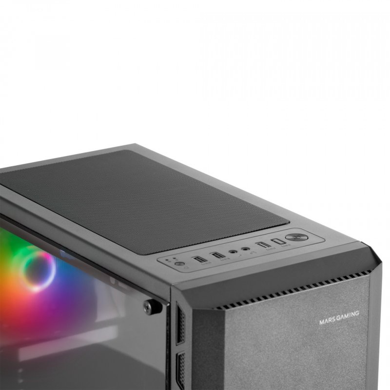 Boitier Moyen Tour ATX Mars Gaming MC-X2 RGB avec panneau vitré (Noir)