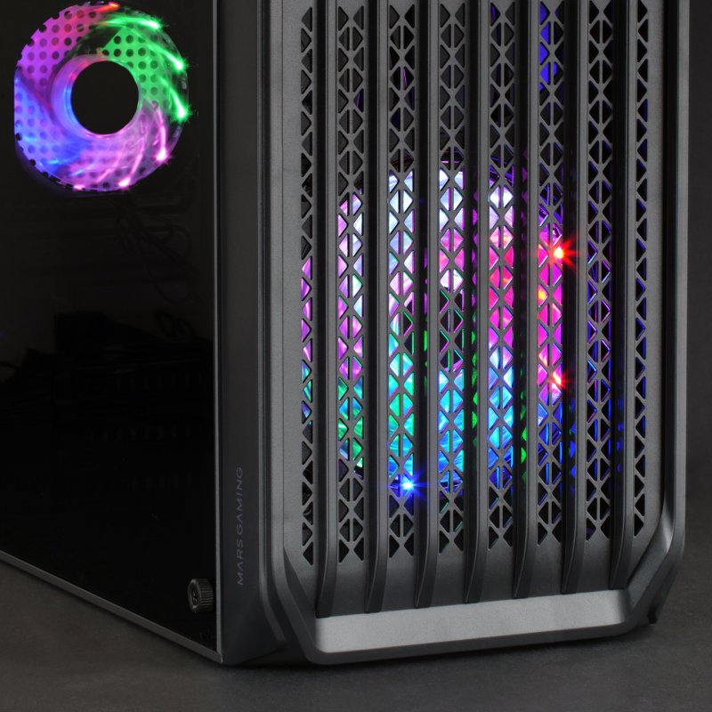 Boitier Mini Tour Micro ATX Mars Gaming MC-S2 RGB avec panneau vitré (Noir)