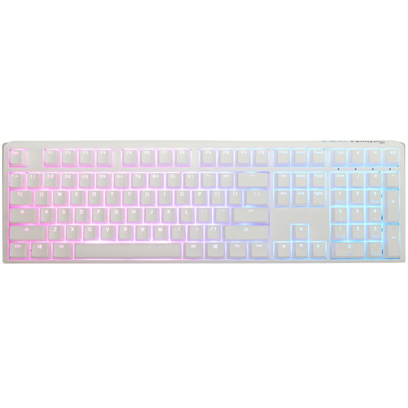 Ducky One 3 Classic Pure White Gaming Tastatur, RGB LED - MX-Brown