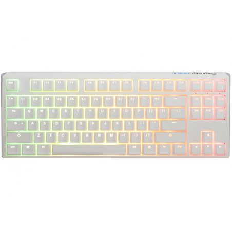 Ducky One 3 Classic Pure White TKL Gaming Tastatur RGB LED - MX-Silent-Red keyboard USB German