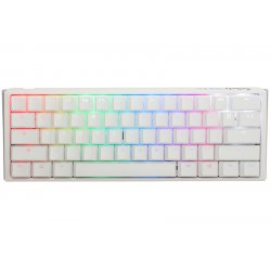 Ducky One 3 Classic Pure White Mini Gaming Tastatur, RGB LED - MX-Blue