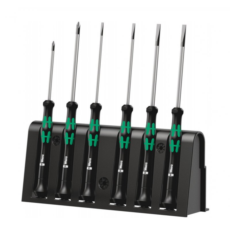 Wera 2035/6 B Screwdriver set and rack for electronic applications