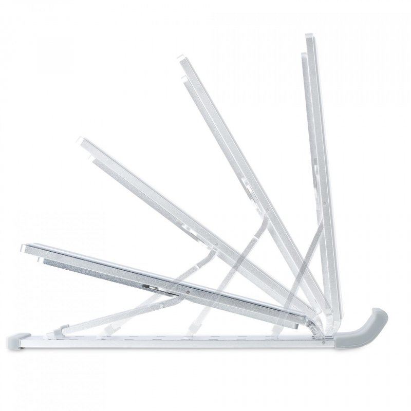 StarTech.com Foldable Laptop Riser Stand, Portable Height Adjustable Ergonomic Laptop Stand, Ventilated Aluminum Frame S