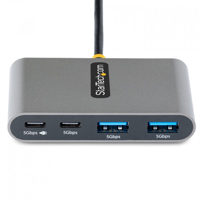 StarTech.com 4-Port USB-C Hub with 100W Power Delivery Pass-Through - 2x USB-A + 2x USB-C - USB 3.0 5Gbps - 1ft (30cm) L