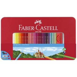 Faber-Castell - Hexagonal Colour pencils tin of 60 (115894)