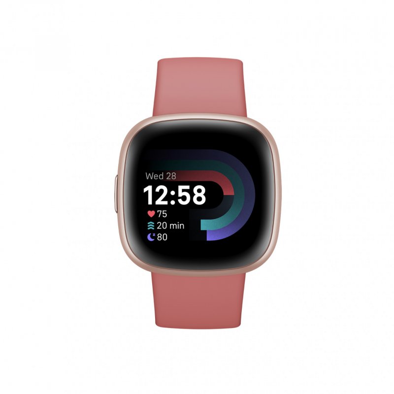 Fitbit - Versa 4 - Smart Watch - Pink Sand/Copper Rose