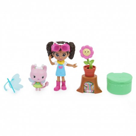 Gabby's Dollhouse , Flower-rific Garden Set with 2 Toy Figures, 2 Accessories, Delivery and Furniture Piece, Kids Toys f
