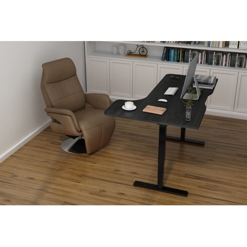 Digitus Piètement de table réglable en hauteur électriquement, deux moteurs, 3 vitesses, noir