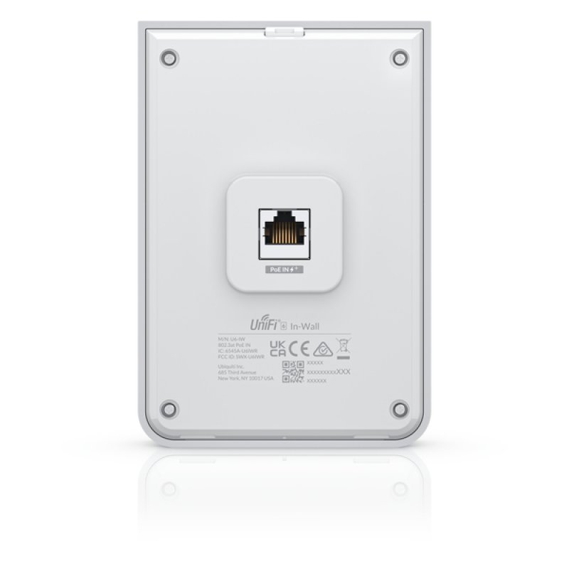  Ubiquiti Unifi 6 In-Wall 573,5 Mbit/s Blanc Connexion Ethernet, supportant l'alimentation